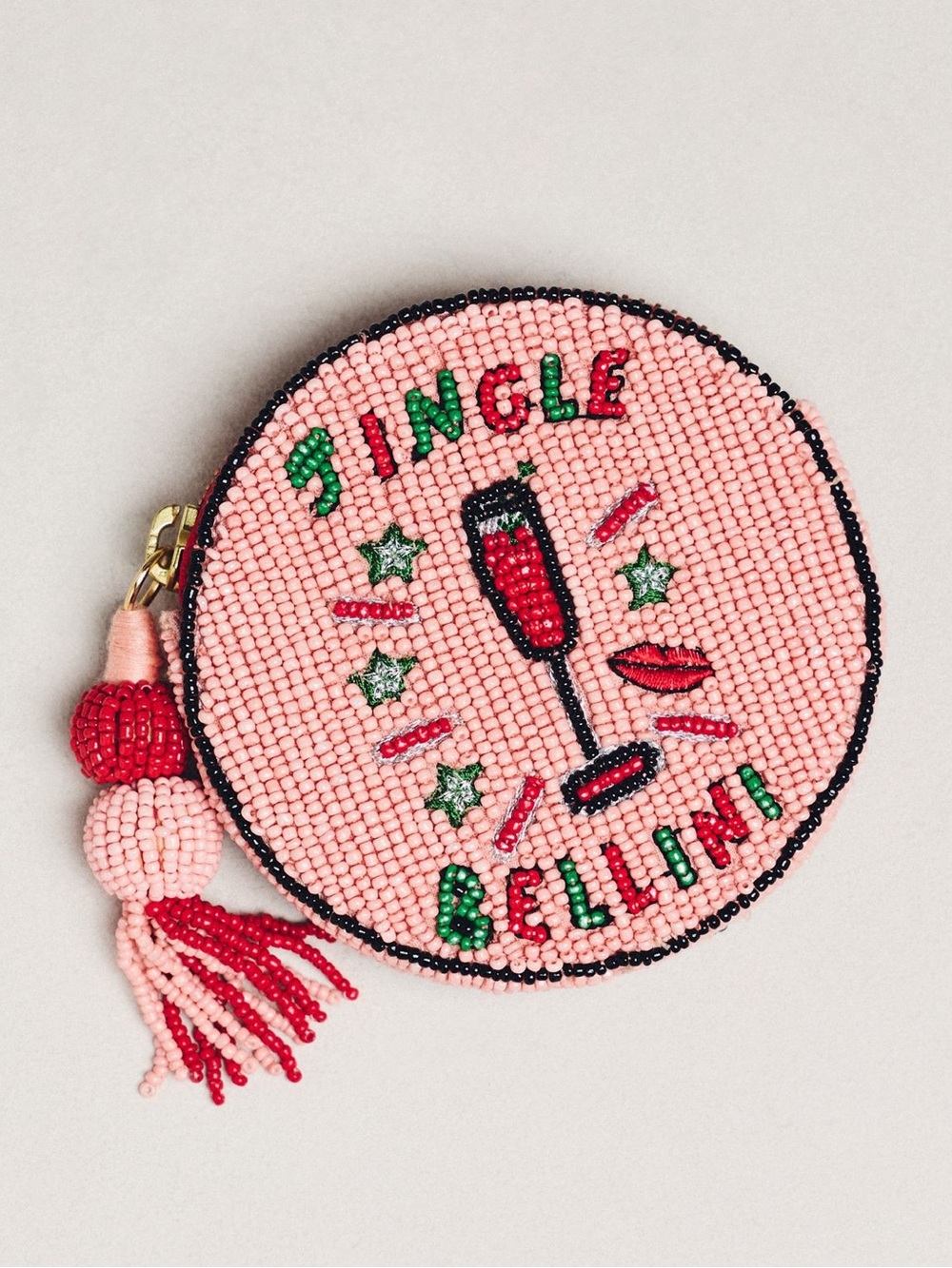 Nephthys Illustrated Beaded Round Coin Purse